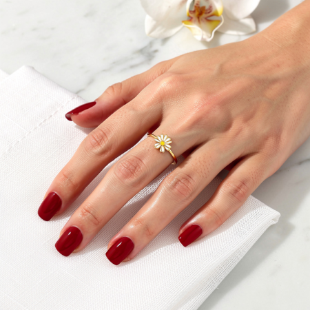 Bague Doré fleur NAFNAF