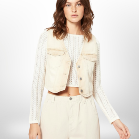 Gilet Beige BERSHKA