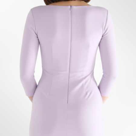 Alternative view of Robe Fourreau Mauve RINASCIMENTO