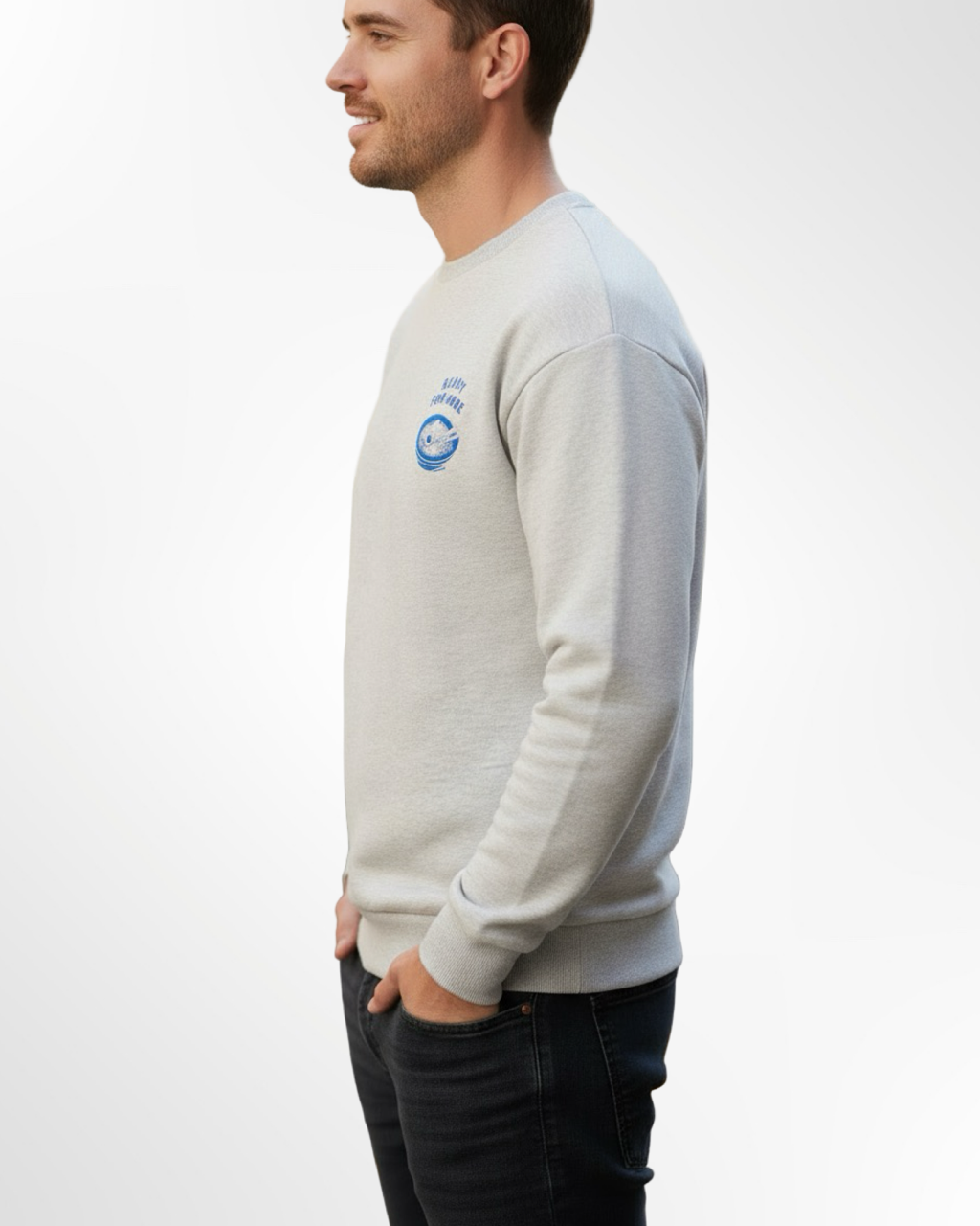Sweat Gris clair Chiné JACK & JONES – Image 3