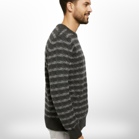 Alternative view of Pull Gris et Noir SPRINGFIELD