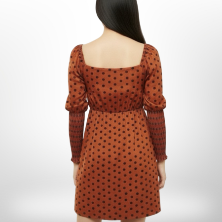 Alternative view of Robe patineuse Rouge brique et noir ASOS