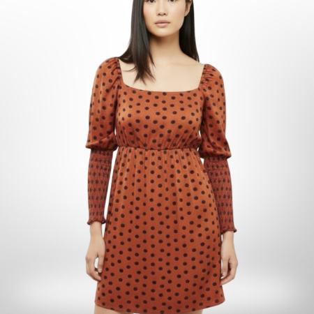 Robe patineuse Rouge brique et noir ASOS