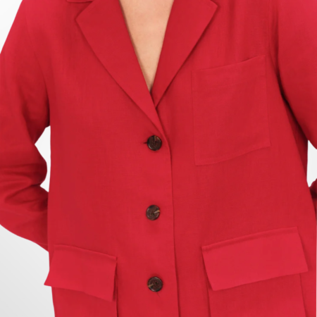 Veste Lin Vancouver rouge