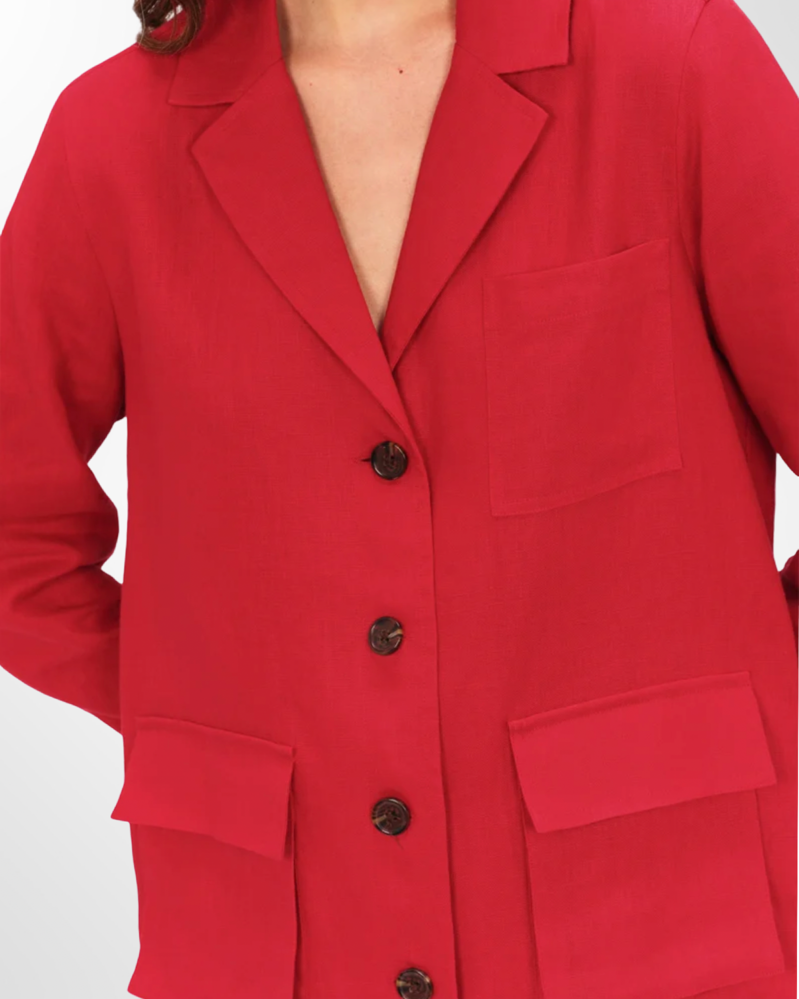 Veste Lin Vancouver rouge