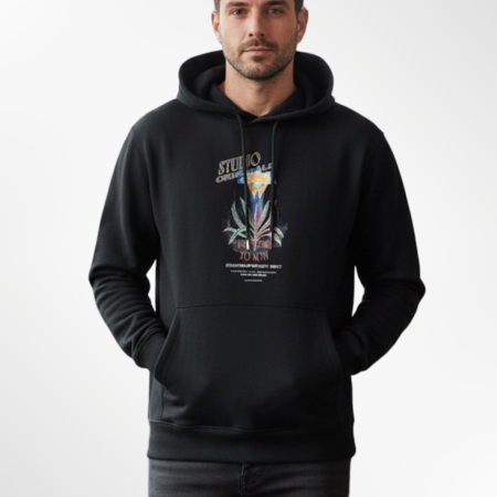 Alternative view of Sweat à capuche Noir Homme JACK&JONES