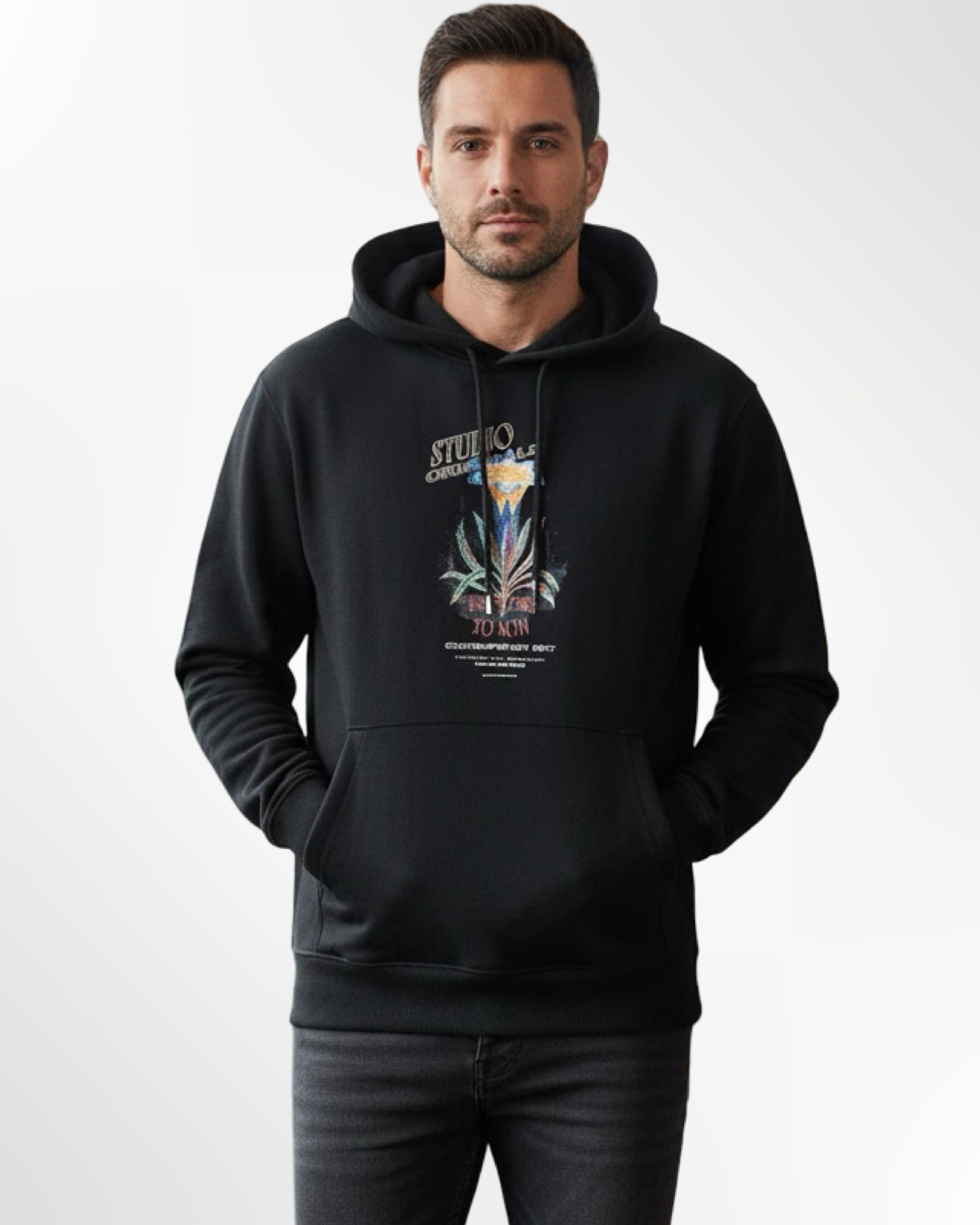 Sweat à capuche Noir Homme JACK&JONES – Image 2