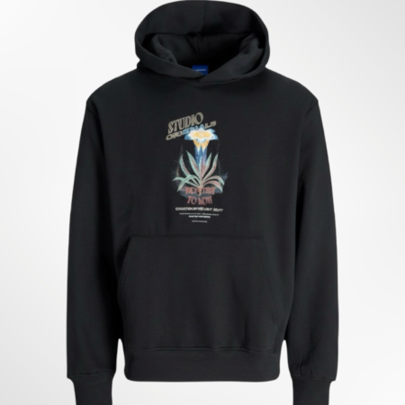 Sweat à capuche Noir Homme JACK&JONES