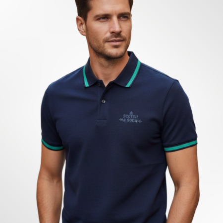 Polo bleu marine SCOTCH&SODA