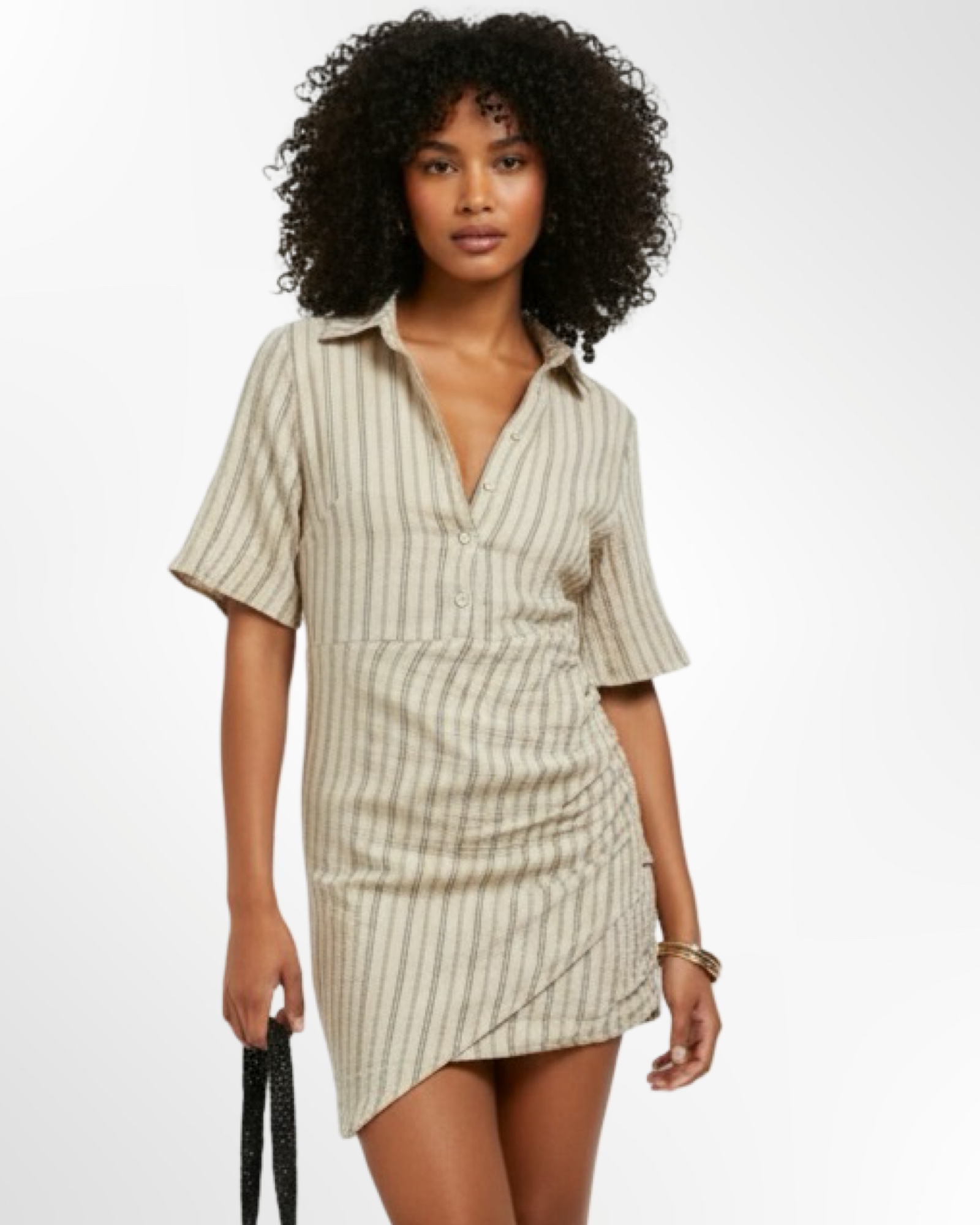 Robe trompe-l'oeil Beige BOOHOO – Image 3
