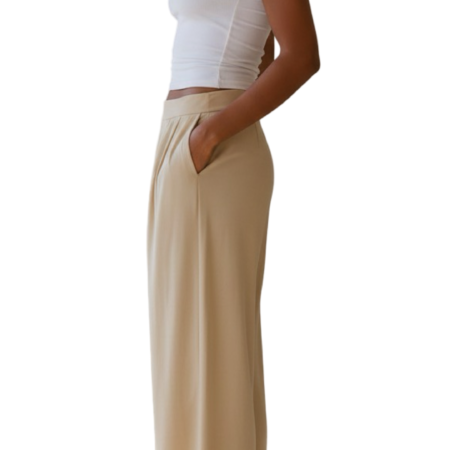 Alternative view of Pantalon Beige Classic OYSHO